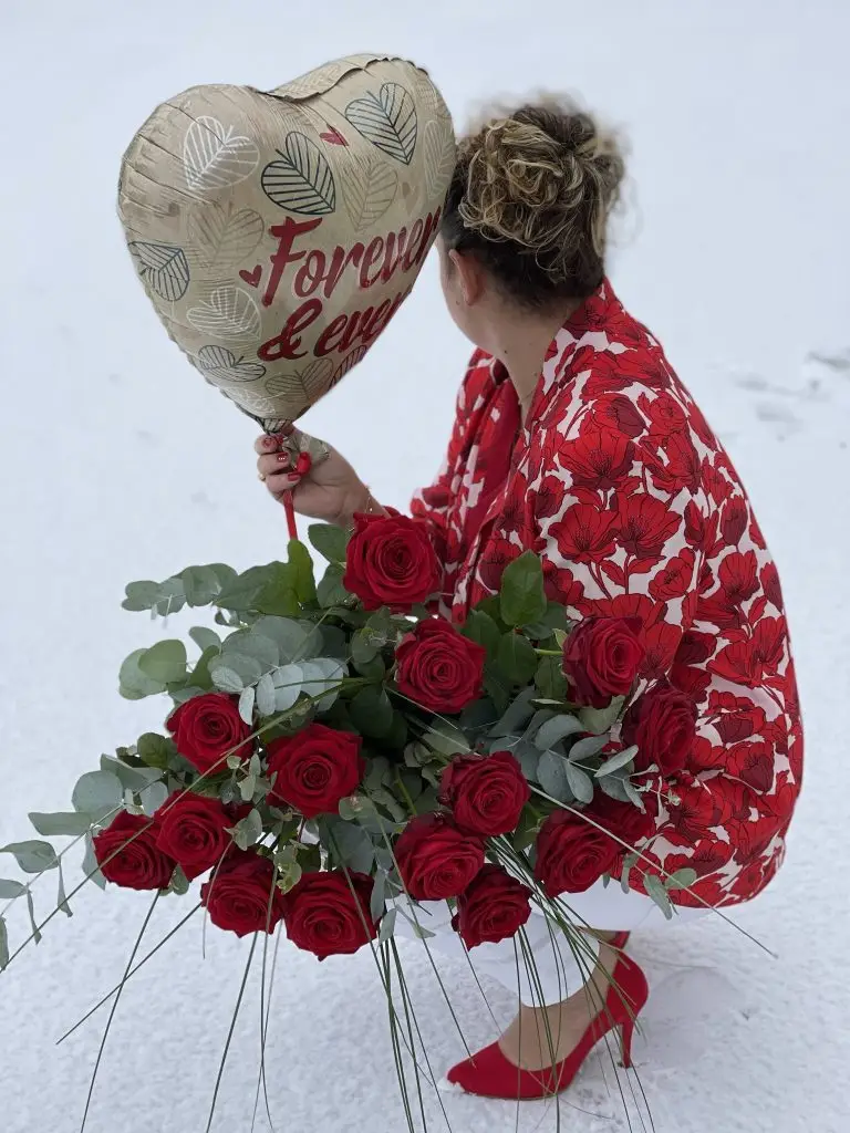 Grand bouquet de roses rouges